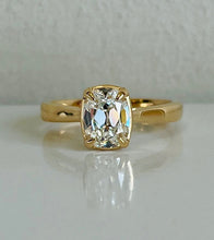 Load image into Gallery viewer, 14k Elongated Antiqued Cushion Cut Engagement Ring

