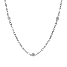 Charger l'image dans la galerie, Silver CZ Station Necklace
