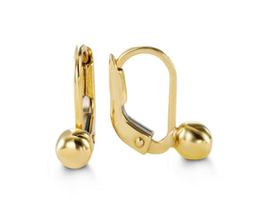 10k Yellow Gold Lever Back Earrings