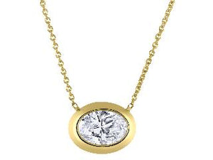 14k Yellow Gold Diamond Necklace