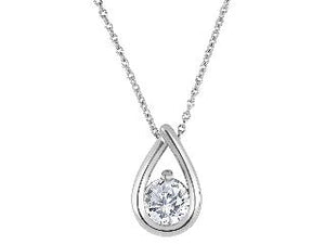 10k White Gold Diamond Necklace