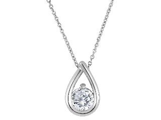 10k White Gold Diamond Necklace