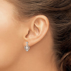 Silver Cross Stud Earrings