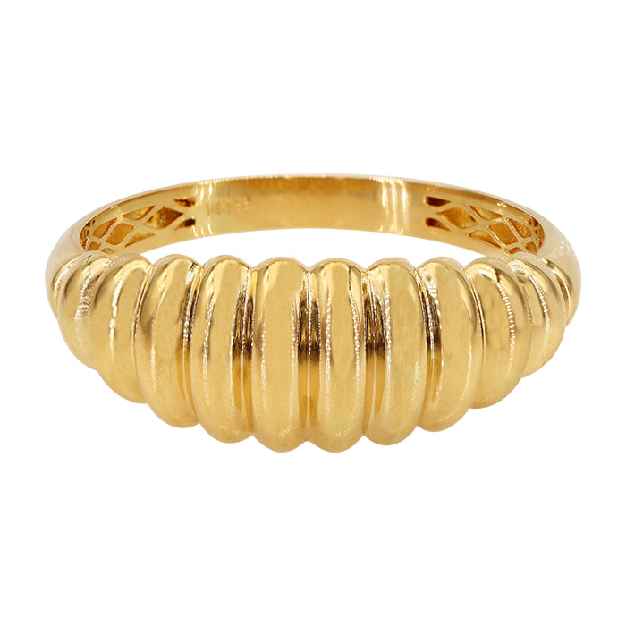 10k Yellow Croissant Ring