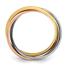 Load image into Gallery viewer, 10K Gold Tri Colour Rolling Rings
