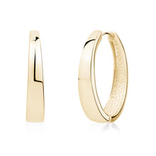 Charger l'image dans la galerie, POLISHED OVAL HOOP EARRINGS
