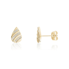 Load image into Gallery viewer, PEAR SHAPE STUD EARRINGS
