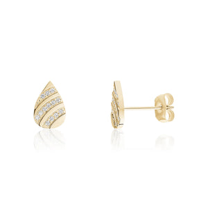 PEAR SHAPE STUD EARRINGS