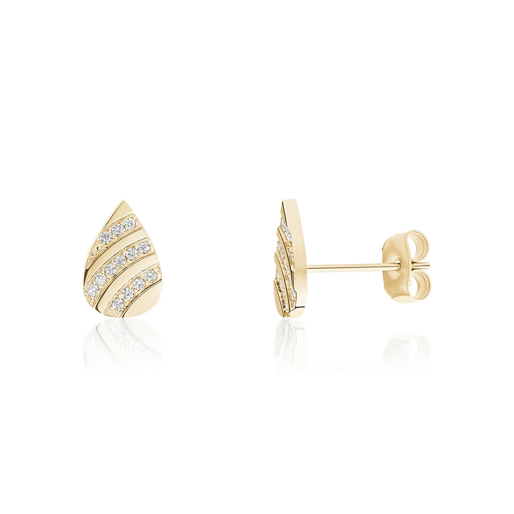 PEAR SHAPE STUD EARRINGS