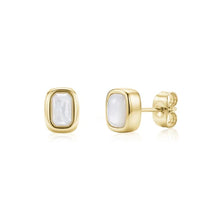 Load image into Gallery viewer, MOTHER OF PEARL CUSHION STUDS and NECKLACE
