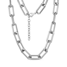 Load image into Gallery viewer, BOLD ELONGATED LINK NECKLACE
