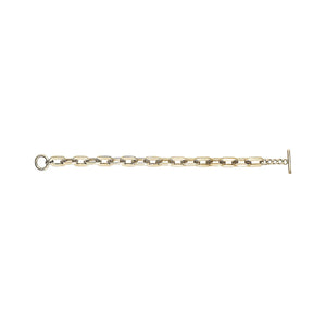 8mm Elongated Gold Link Bracelet