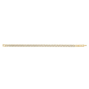 Gold and Steel Cuban Link Bracelet