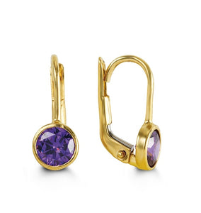 10k Yellow Gold Birthstone French Back Earrings