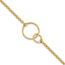 Charger l&#39;image dans la galerie, 10k Yellow Double Circle Polished Link Bracelet
