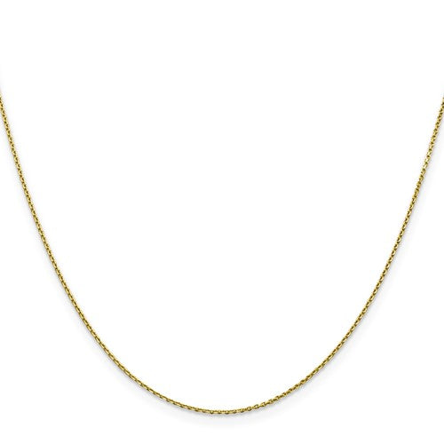 10k Yellow Gold Diamond Cut Cable Chain