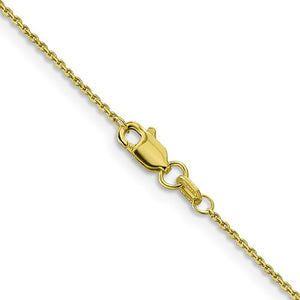 10k Yellow Gold Diamond Cut Cable Chain