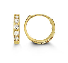 Load image into Gallery viewer, 14k Rose, Yellow or White Huggie Earrings
