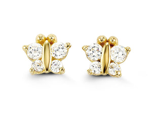 14k Yellow Gold Studs (Multiple Colours Available)