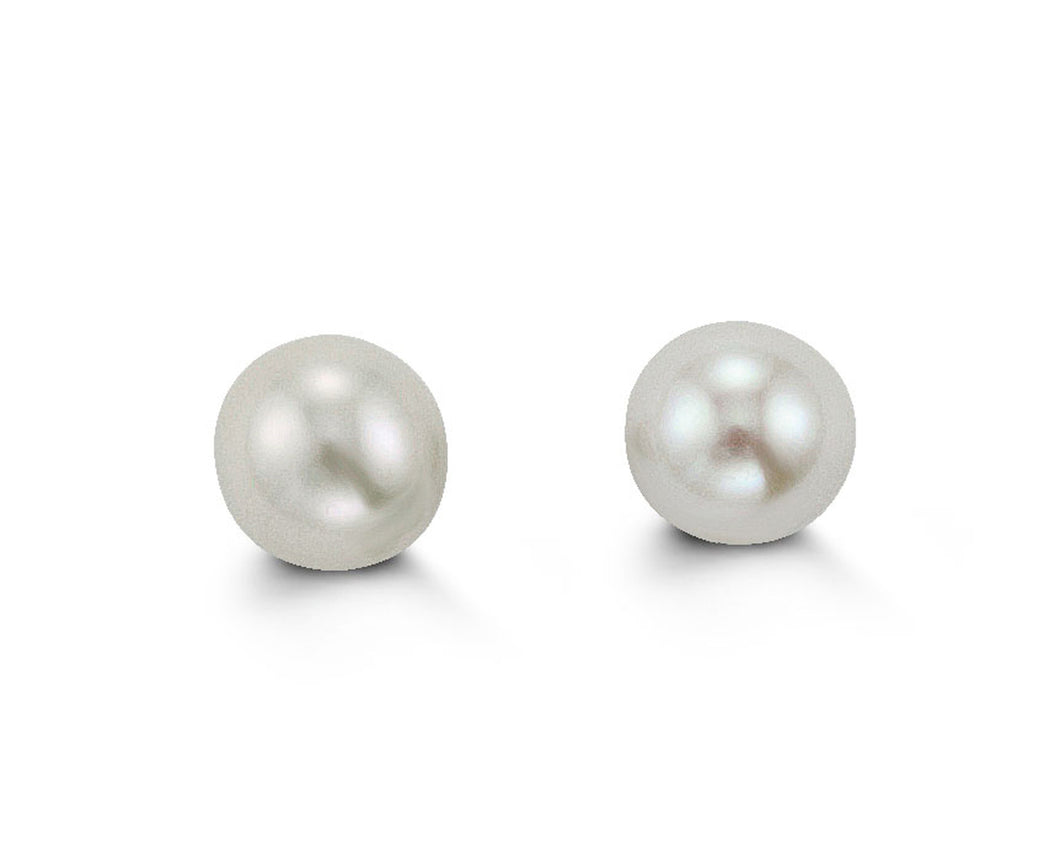 14k Yellow Gold Pearl Studs