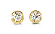 Load image into Gallery viewer, 14k Yellow or White Gold CZ Studs
