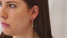 Load and play video in Gallery viewer, Steel Crystal Dangling Earrings
