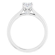 Load image into Gallery viewer, 14k White Gold Oval Engagement Ring
