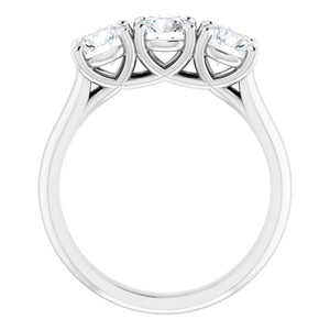 14k White Gold Moissanite Engagement Ring
