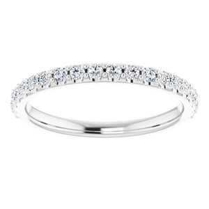 14k White or Yellow Gold Diamond Band