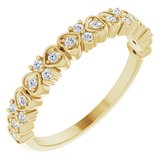 Load image into Gallery viewer, 14K Yellow 1/5 CTW Diamond Heart Anniversary Band
