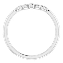 Load image into Gallery viewer, 14K White 0.025CTW Natural Diamond Vintage-Inspired Contour Band
