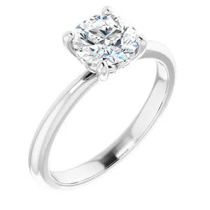 engagement ring moissanite charles and colvard solitaire ring white gold ring 