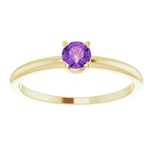 Charger l&#39;image dans la galerie, 14k Yellow Gold Amethyst Ring
