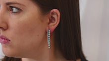 Load and play video in Gallery viewer, Dangling Tennis Style Earrings
