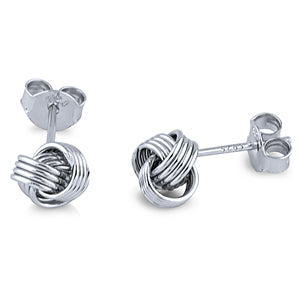 Silver Love Knot Earrings