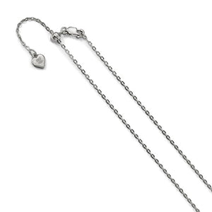 Sterling Silver Adjustable Cable Link Chain