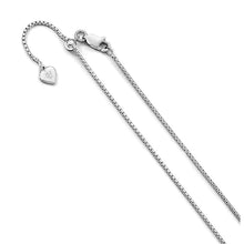 Load image into Gallery viewer, Sterling Silver Adjustable Round Box Chain
