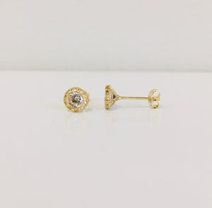 10k Gold CZ Studs (Yellow or White)