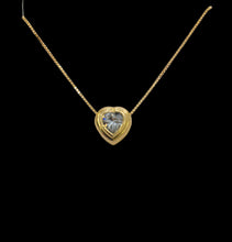 Charger l&#39;image dans la galerie, 14k Yellow Gold Moissanite Heart Pendant

