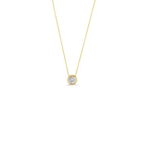 10k Yellow, White or Rose Gold Diamond Necklace