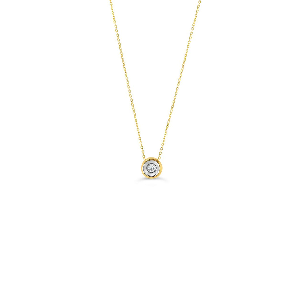 10k Yellow, White or Rose Gold Diamond Necklace