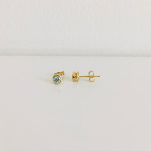 10k Yellow Gold Birthstone Studs