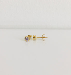 10k Yellow Gold Birthstone Studs