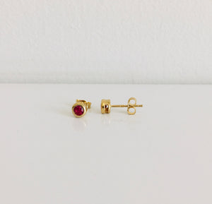 10k Yellow Gold Birthstone Studs