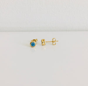 10k Yellow Gold Birthstone Studs