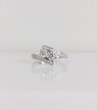 Load image into Gallery viewer, 14k White Gold Diamond Duet Ring
