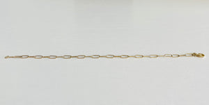 10k Yellow Gold Paperclip Link Bracelet