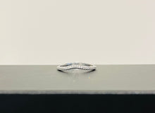 Load image into Gallery viewer, diamond wedding band diamond ring diamond wedding ring curved diamond ring natural diamond band
