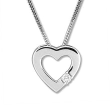 Charger l&#39;image dans la galerie, 14k White Gold Diamond Heart Necklace
