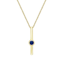 Load image into Gallery viewer, 10k Yellow Gold Blue Sapphire Necklace
